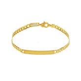 Herren-ID-Armband aus 18 Karat Gold – 750er Goldarmband mit Gravurplatte - 260926